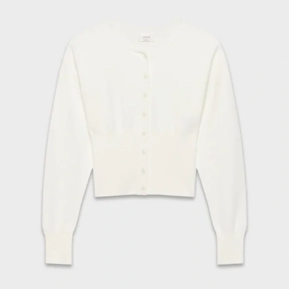 Aritzia Wilfred Golightly Button Cardigan Wonder Yarn in Light Birch Ivory XS - Picture 8 of 9